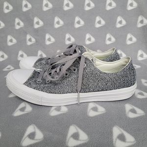 Converse Chuck Taylor II Men's Sz 8 Women's Sz 10 Gray Silver Lunarlon Shoes
